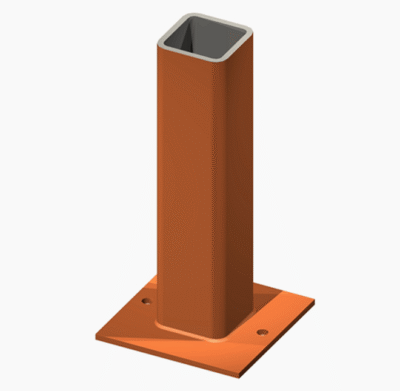 وال پست با ناودانی منقطع